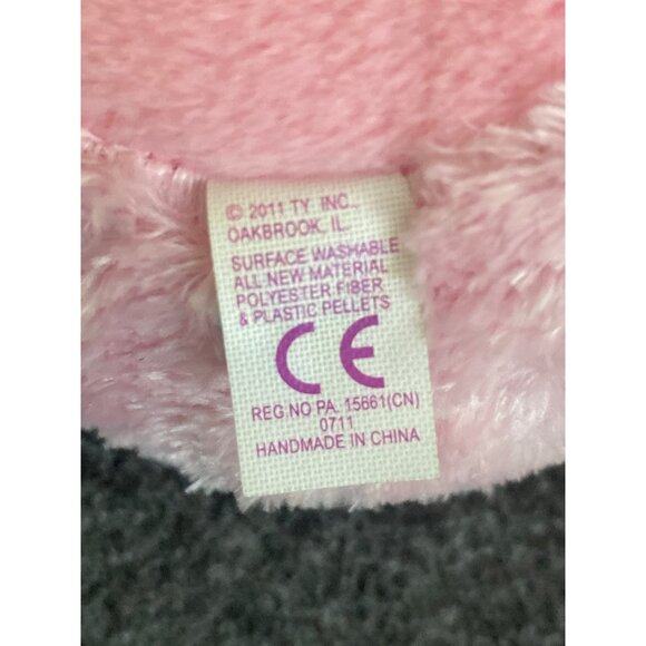 VTG Ty Beanie Ballz BEANS Pig Ball Plush Stuffed Animal Toy - Picture 7 of 7